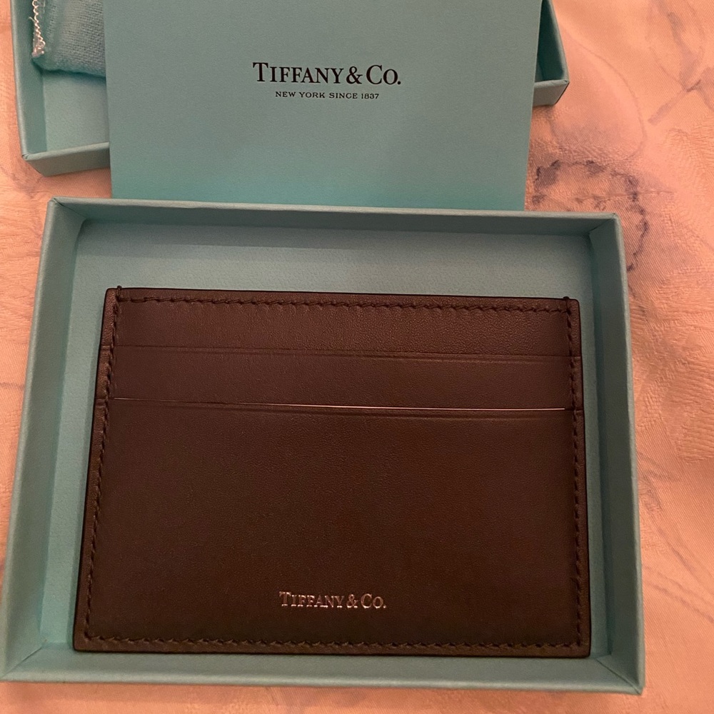 NEW Tiffany & Co leather card wallet